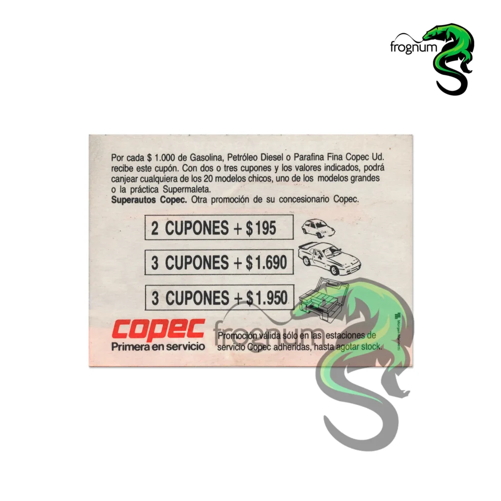 cupones superautos de copec de 1989